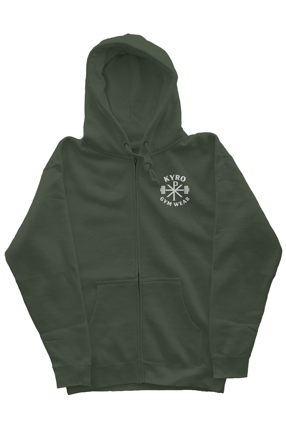 Zip Heavyweight Hoodie - Army Green